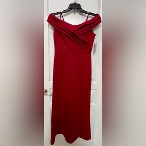 Long red dress